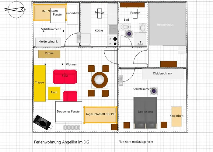 דירה Angelika Ferienwohnung Im Dachgeschoss *